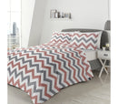 Chevron Blush Duvet Cover Set Double