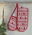 Yuletide Double Oven Glove Red