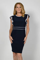 Dress - Midnight/white