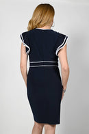 Dress - Midnight/white