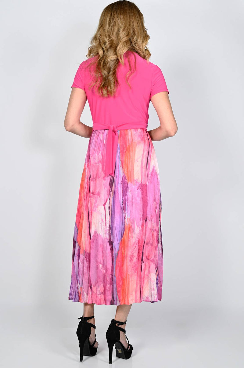 Woven Dress - Hot Pink