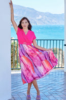 Woven Dress - Hot Pink