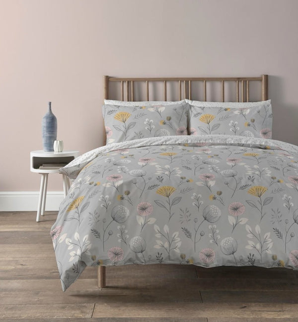 Olia Duvet Cover Set - SIlver