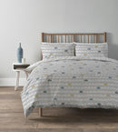 Scandi Waves Duvet Cover Set - Silver