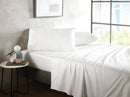 500TC Cotton Sateen Fitted Sheet - Snow