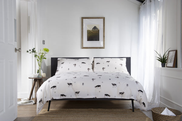 Deyongs Cows Duvet Cover Set - White
