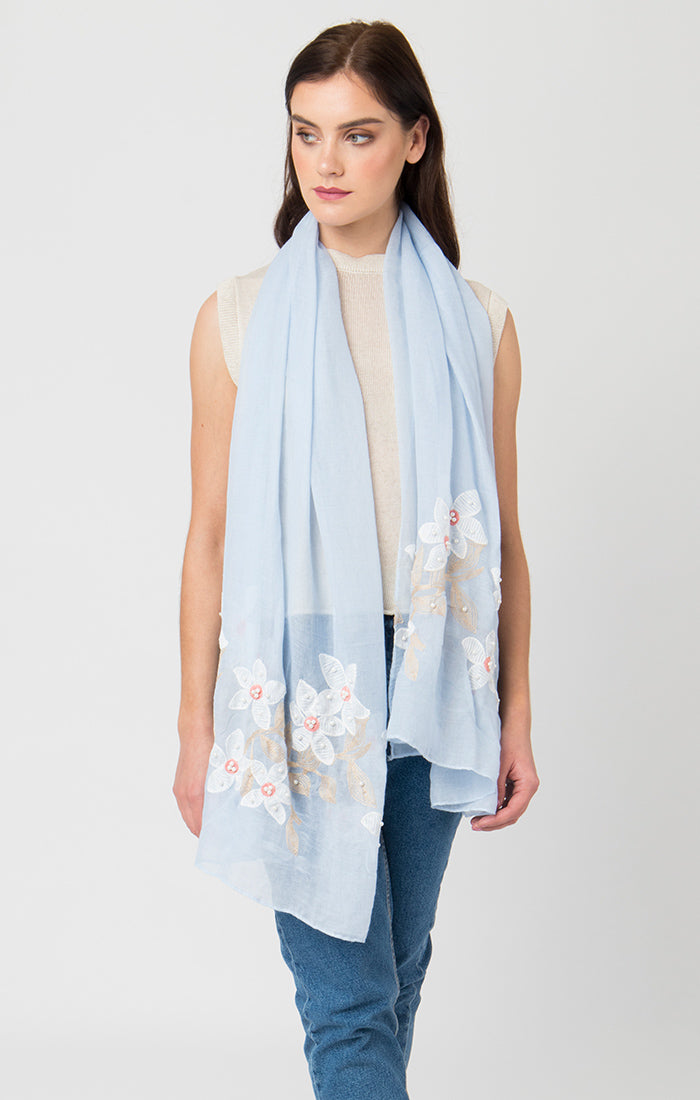 Daisy Scarf - Blue