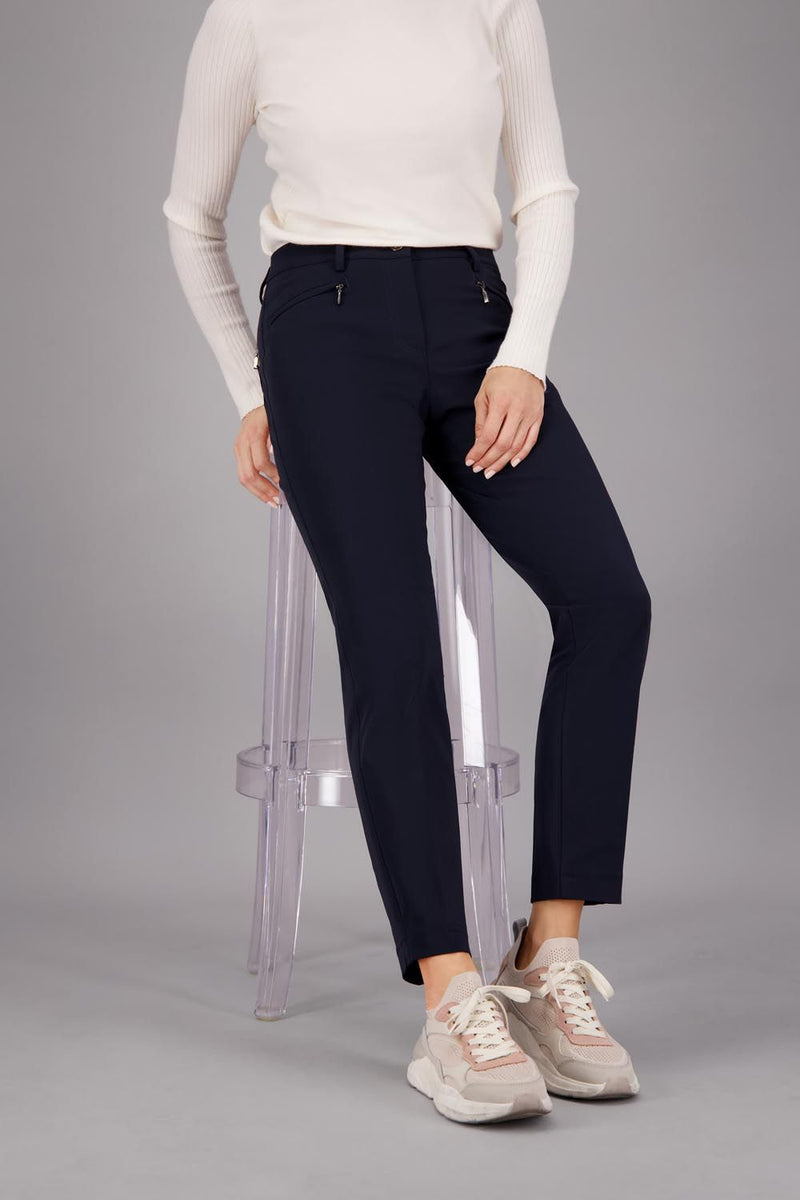 Dina Straight Trouser - Navy