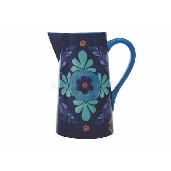 Majolica Blue Pitcher