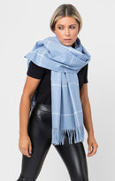 Dalton Scarf - Blue/ivory