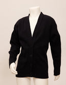 Plain Wool Mix Cardigan - Navy