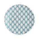 Porcelain Modern Deco Small Plate Blue Accent