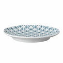 Porcelain Modern Deco Small Plate Blue Accent