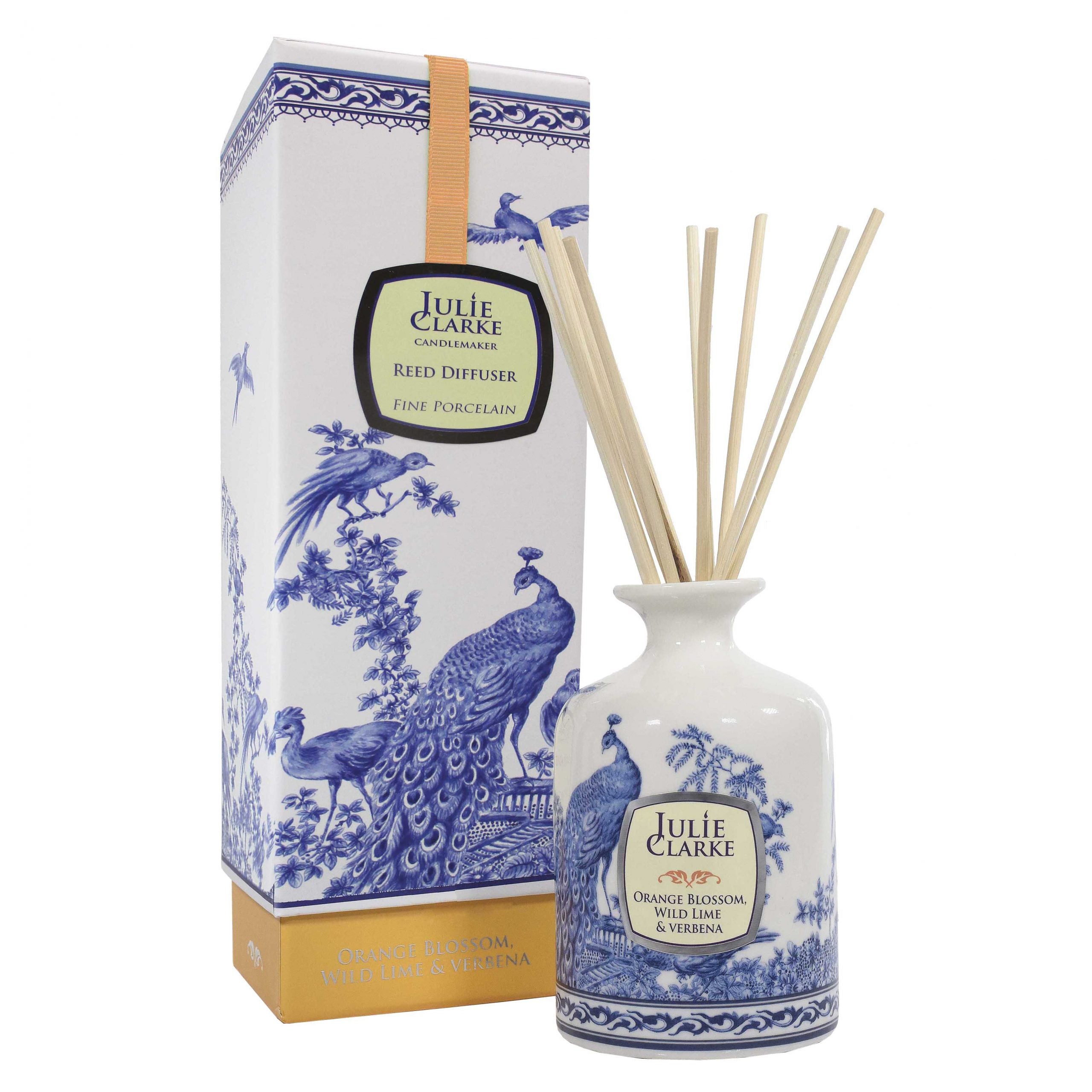 Blue Peacock Reed Diffuser - Orange, Lime & Verbena