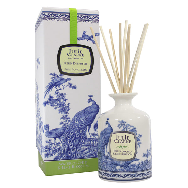 Blue Peacock Reed Diffuser - Water Orchid & Lime Blossom
