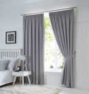 Dijon Readymade Pencil Pleat Curtains -Silver