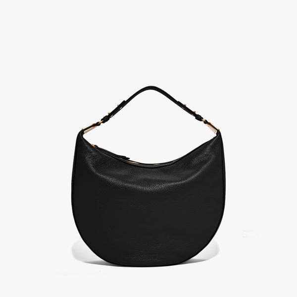 Anais Grainy Leather Handbag - Black