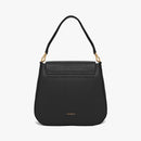 Cachet Grainy Leather Handbag - Black