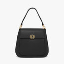 Cachet Grainy Leather Handbag - Black