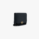 Cachet Grainy Leather Handbag - Black