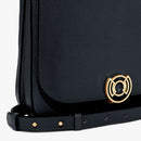 Cachet Grainy Leather Handbag - Black
