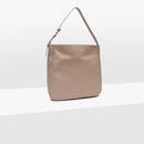 Grained Leather Hobo Bag - Powder Pink