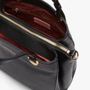 Grained Leather Bag - Black