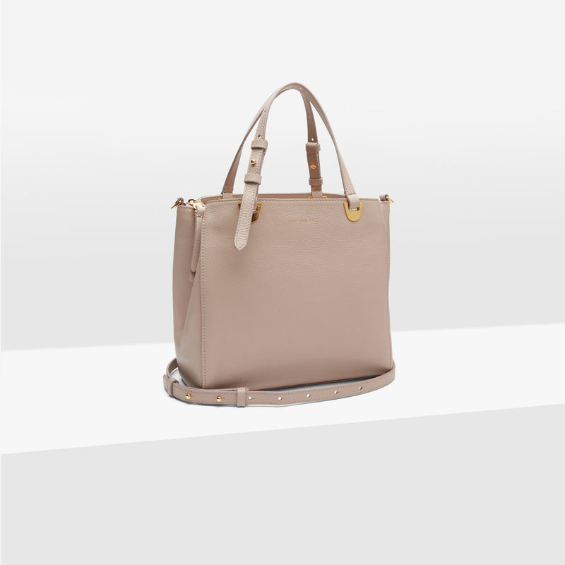 Grained Leather Bag - Powder Pink