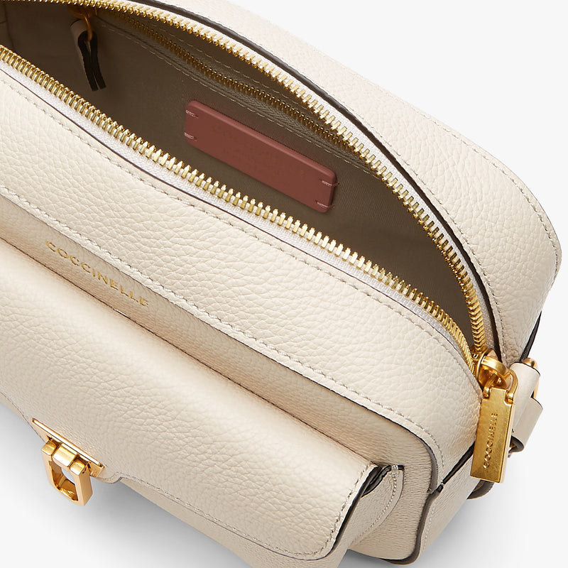 Bottalatino Leather Camera Bag - Lambskin White