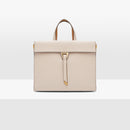 Double Grainy Leather Bag - Pink/beige