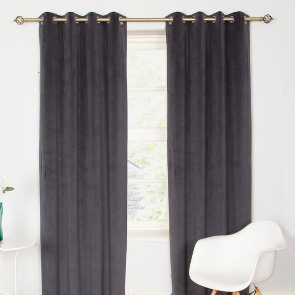 Elegance Readymade Curtains Graphite - 132" x 90"