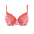 Erin Underwire Plunge Bra - Hot Coral