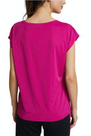 Sleeve Laser Cut T-shirt - Pink
