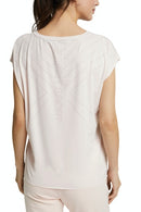 Sleeve Laser Cut T-shirt - Peach