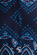Bandana Print Shirt Dress - Navy