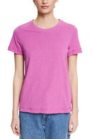 Casual Short Sleeve T-shirt - Pink Fuchsia