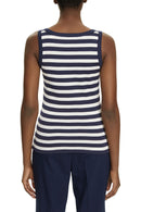 Rib Stripe Tank Top - Navy