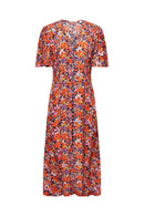 All Over Print Dress - Navy