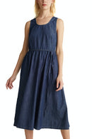 Cotton Denim Dress - Blue Rinse