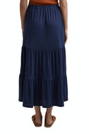 Casual Long Skirt - Navy