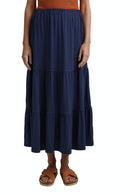 Casual Long Skirt - Navy