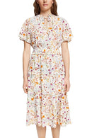 Aop Crepe Dress - Cream Beige