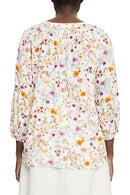 Aop Crepe Blouse - Cream Beige