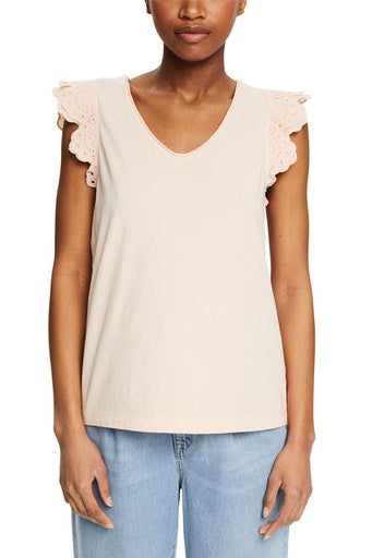 Broderie T-shirt - Offwhite