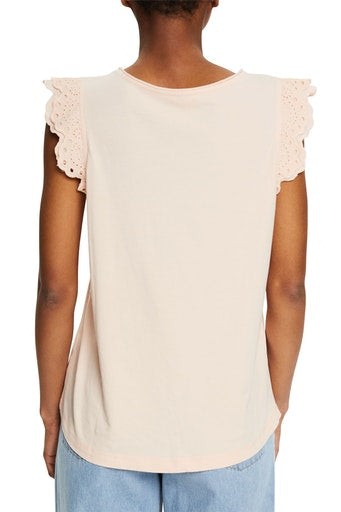 Broderie T-shirt - Offwhite