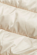 Long Quilted Gilet - Cream Beige