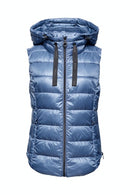 Lightweight Hooded Gilet - Grey Blue