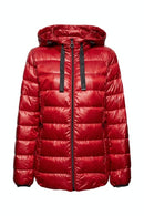 Hooded Padded Jacket - Dark Red