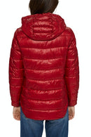 Hooded Padded Jacket - Dark Red