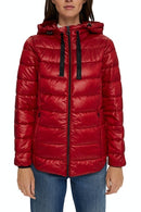 Hooded Padded Jacket - Dark Red